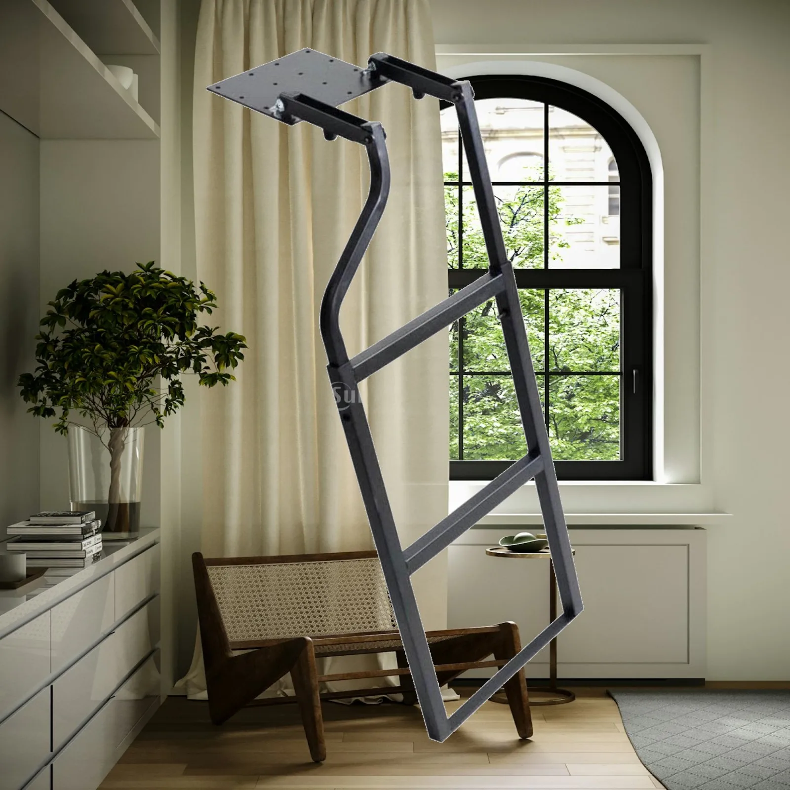 foldable-truck-bed-step-ladder-for-pickup-trucks-heavy-duty-carbon-steel-300-lbs-capacity