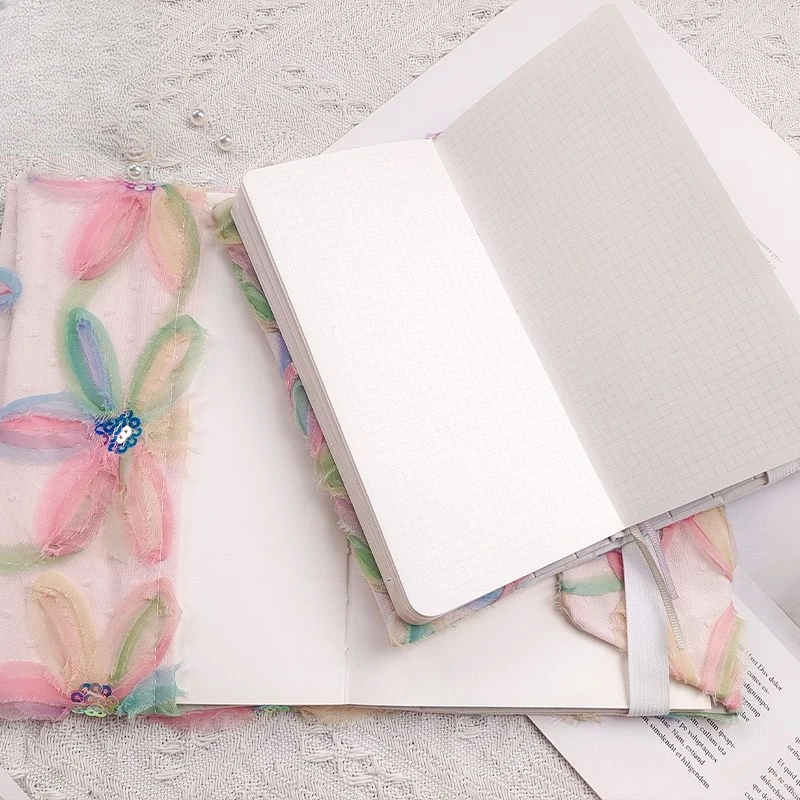 【Frosted flower】Original Handmade A5A6 Notebook Covers Protector Book Sleeve Crafted Fabric Products Diary Cover，in Stock