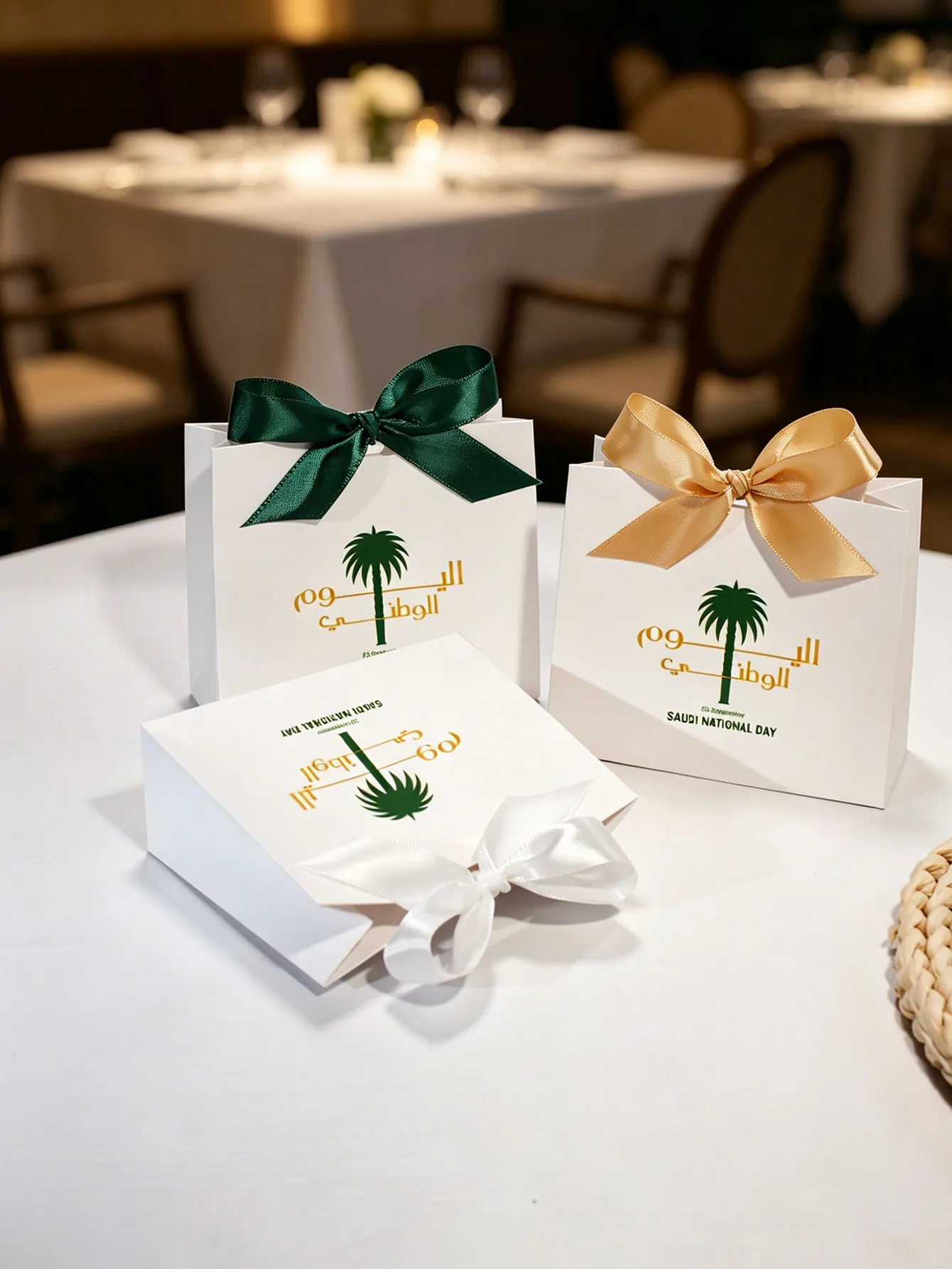 Saudi National Day souvenir bag, Saudi National Day guest return gift, Ramadan Eid al Fitr, celebration souvenir