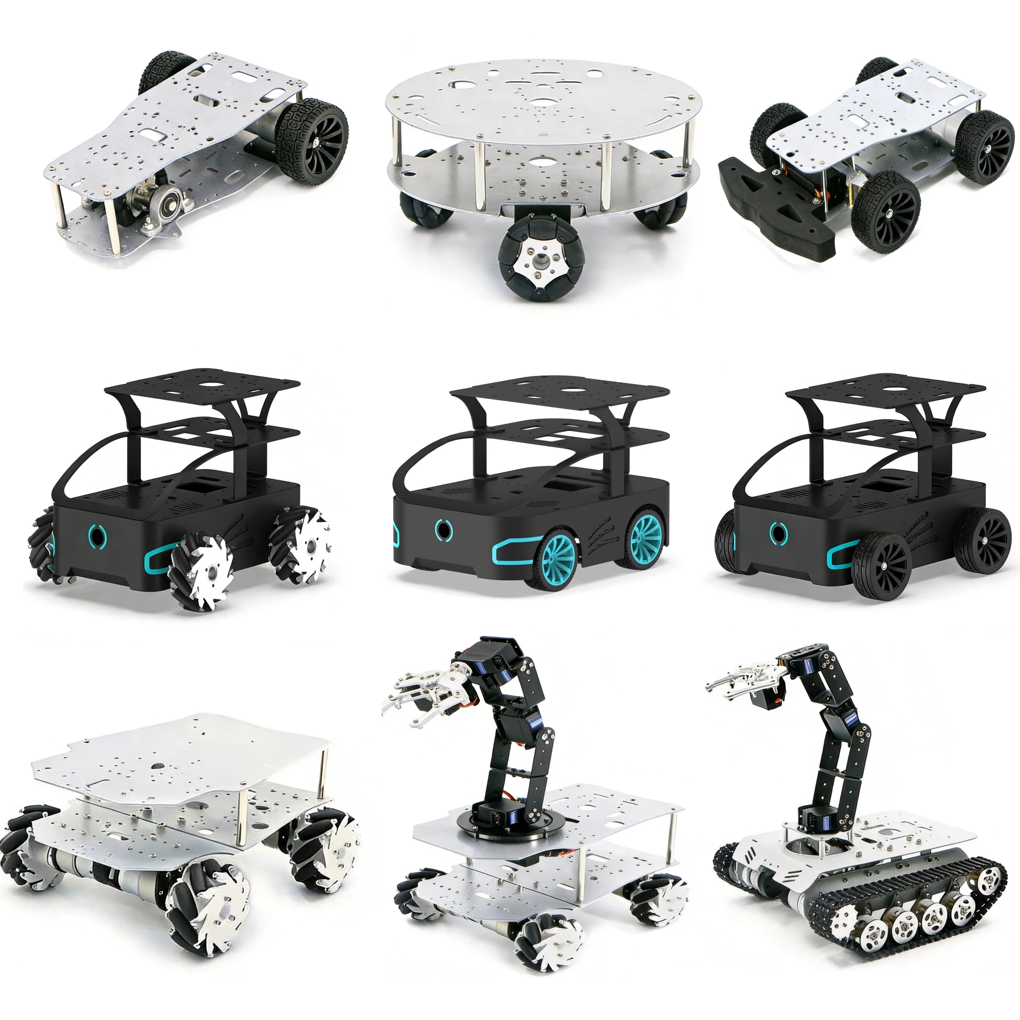 chassis-de-voiture-2wd-3wd-4wd-avec-moteur-roue-mecanum-ackermann-chassis-de-voiture-robot-omnidirectionnel-programmable