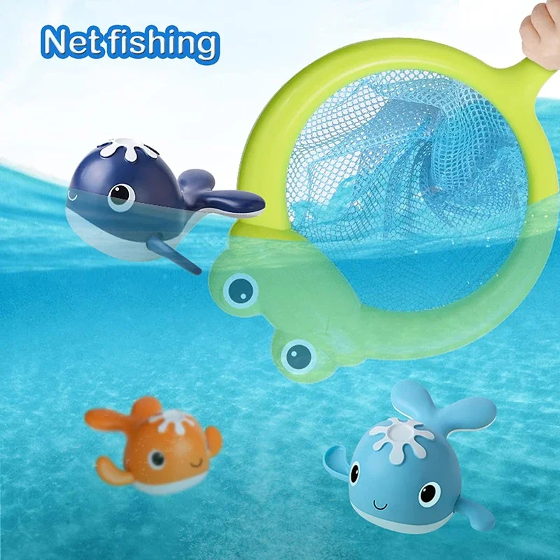 Baby Bath Toy Cute Animals Paddle Toys Kids Water Floating Fishing Toys Children Pool Party Interaction Magnet Fishing Game Toys