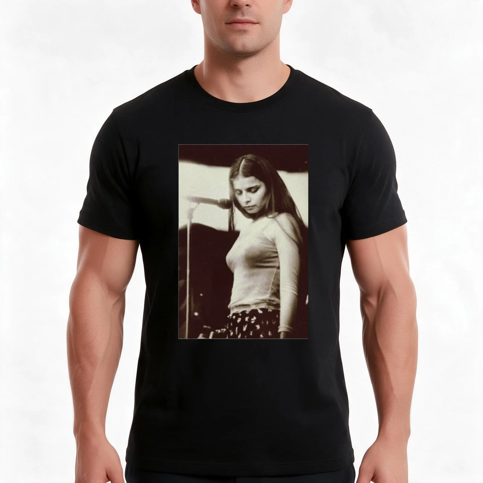 Hope Sandoval Edit T-Shirt Summer Casual Cotton Tee Oversized Streetwear Tops Vintage Graphic Print Loose Fit Short Sleeve
