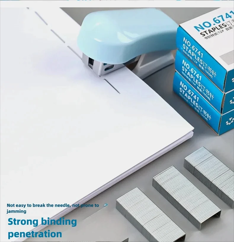 1000pcs High-Quality Standard Size 24/6 Staples for Desktop Staplers Bookbinding Office Stationery Supplies 12 Pack