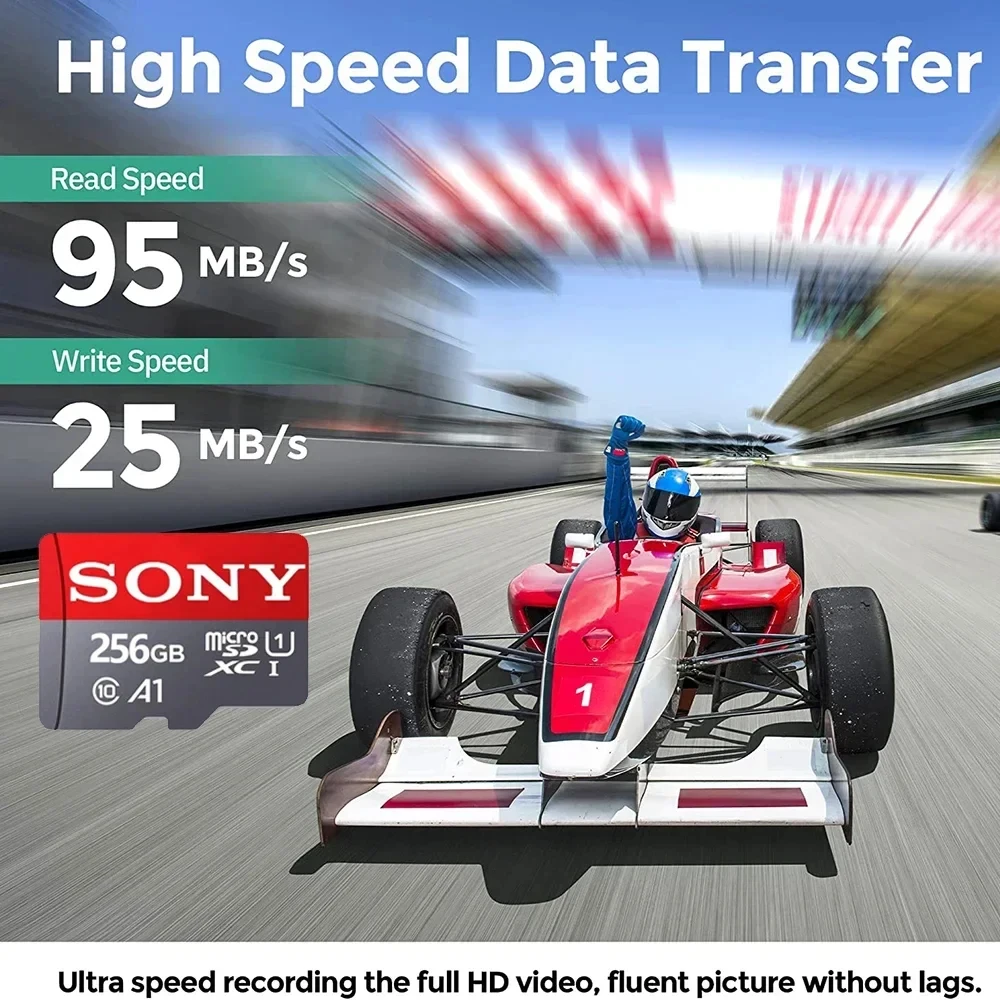 SONY-tarjeta Micro TF/SD Clase 10 de 1TB, tarjeta de memoria SD de 256GB, 128GB, 512GB, 64GB y 256GB, tarjeta TF gratis para cámaras/tabletas/Dr
