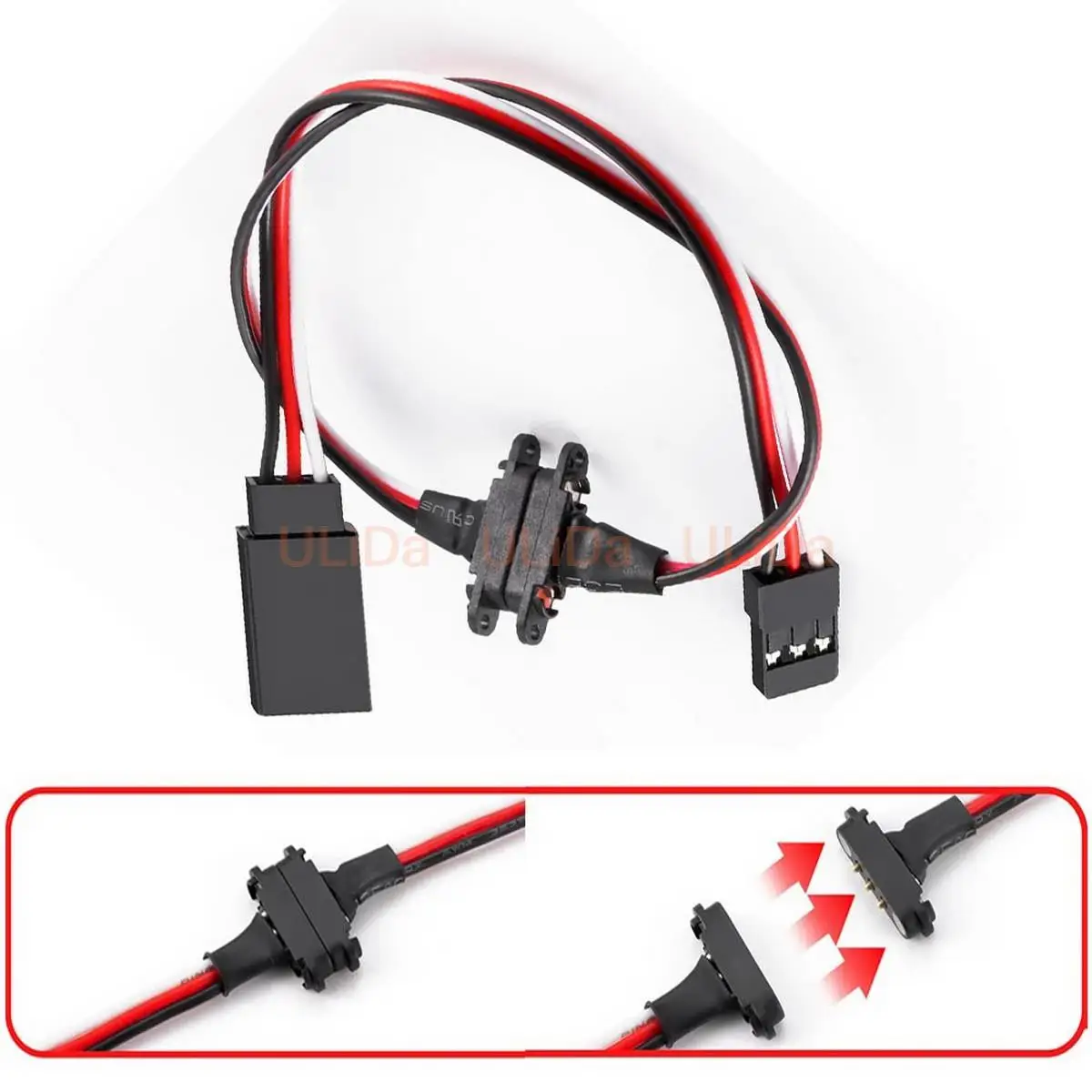 43CM Magnetic Model Cable Magnetic Suction Line Simulation Plastic Snap-on Cable For RC Cars Boat Plane DIY Model