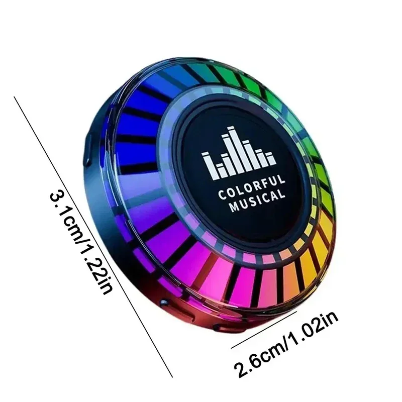 New car magnetic music rhythm lamp atmosphere light RGB LED strong magnetic  interiors decoration Gifts for Men Women