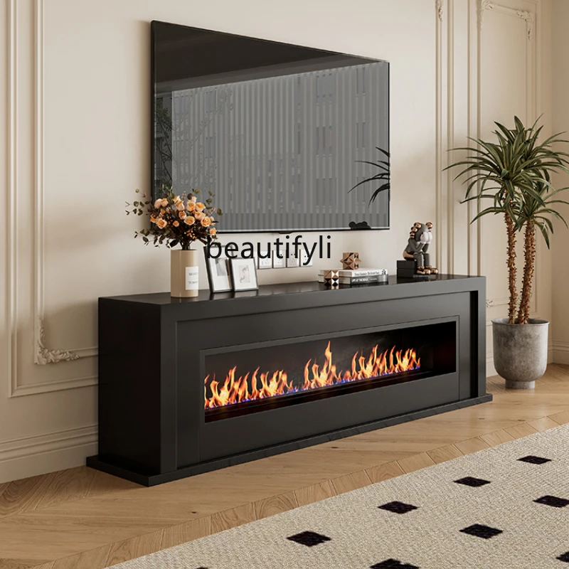 

Medieval TV cabinet French atomization fireplace cabinet Simulation fireplace decoration Nordic multi-function