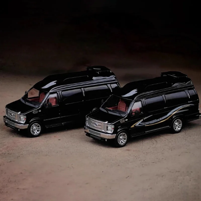 MK Miniaturen Diecast Legering 1/64 Ford E350 RV Legering Model Auto Simulatie Klassieke Collectie Statische Display Cadeau Decoratie
