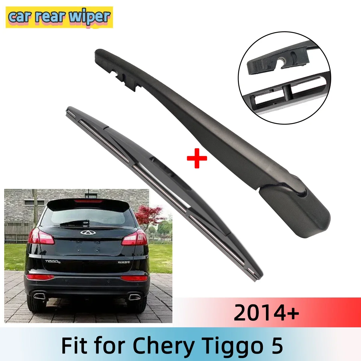 Rear Wiper Blade & Arm Set Kit For Chery Tiggo 5 2014+ Windshield Windscreen Rear Window