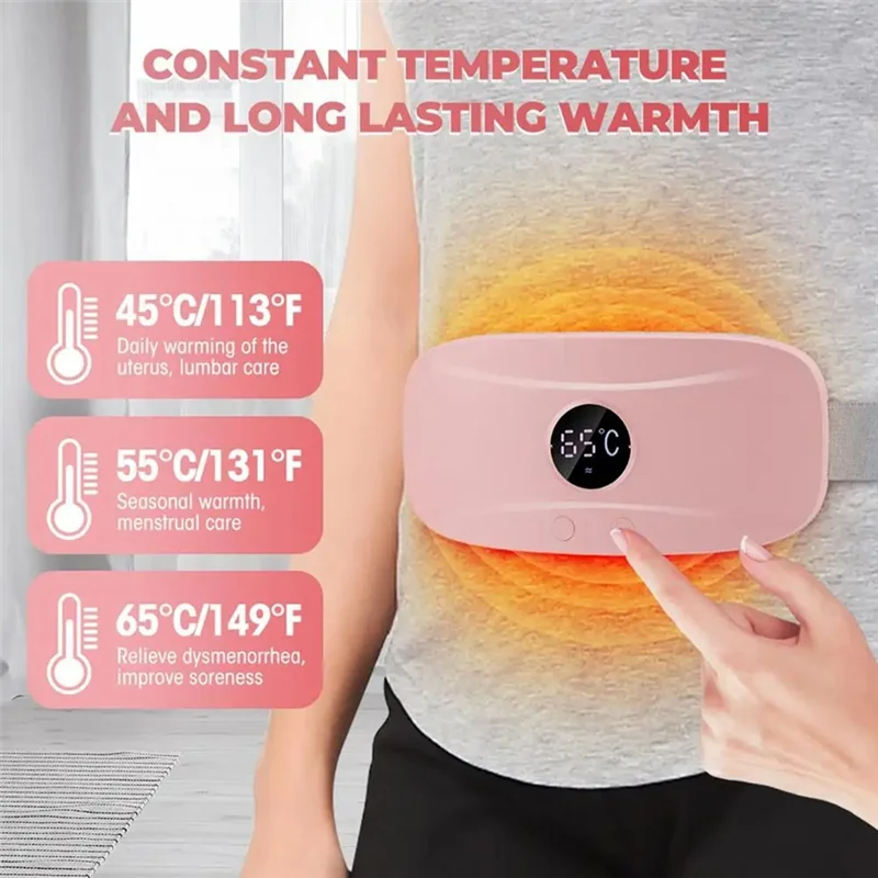 

A27U New Wearable Heating Pad For Cramps Heated Back Brace Back Warmer Heating Pad 3 Gear Electric Heating Pad Lightweights Back