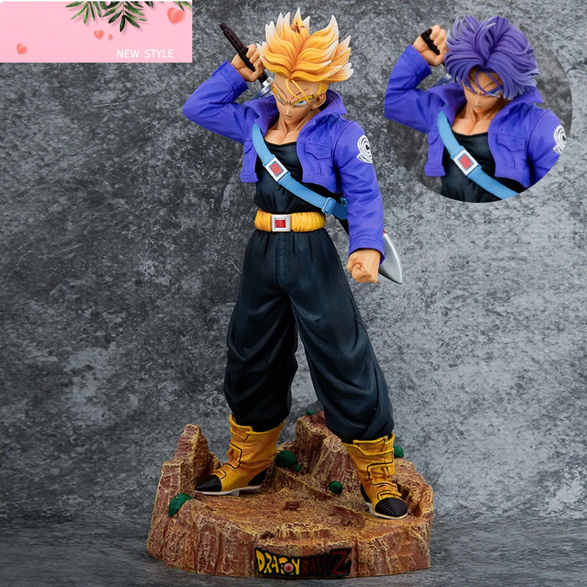 

23CM Dragon Ball Z Anime Figurine Trunks Figure Super Saiyan Trunks Pvc Model Statue Doll Collection Decoration Toys Gift