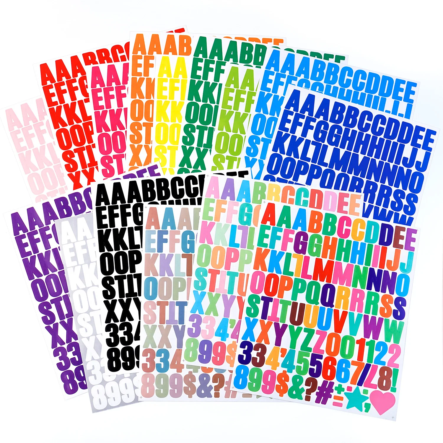 

1pc Small Self-Adhesive 26 Alphabet Colorful Letter Stickers Planner Waterproof Vinyl Number Sticker For Diy Cards Cups Laptop