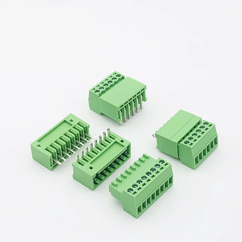 1Sets Welding docking type 2EDGK 2.5/2.54MM 2-16P screw terminal blocks  2EDGKV/R-2.5/2.54 spring plug green terminal blocks