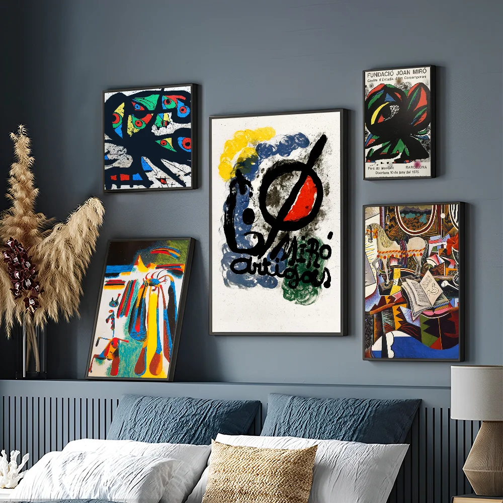 Joan Miro Classic Vintage Posters Vintage Room Home Bar Cafe Decor Nordic Home Decor