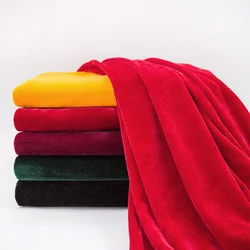 Thicken Widening Velvet Fabric By The Meter for Sofa Covers Tablecloth Diy Sewing Plain Black Red Thickened Cloth Polyester Soft