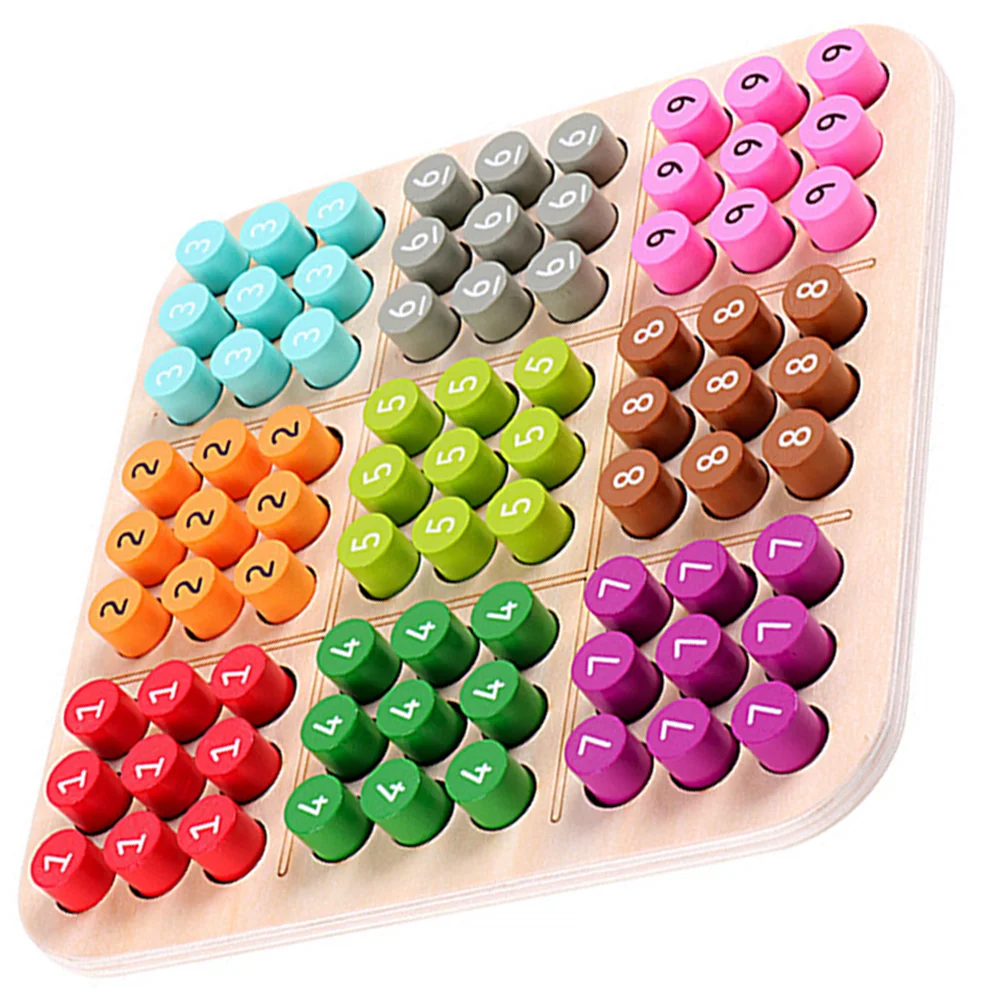Toy Easy Math Simple Kid Toys Colorful Wooden Game Peg Board Child