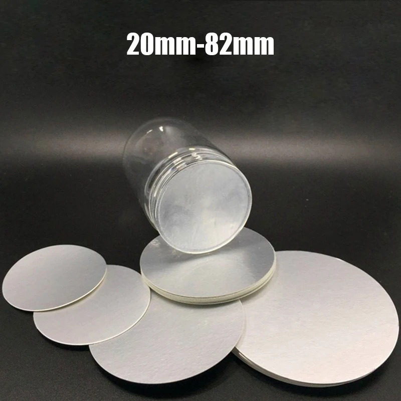 200PCS Seal Cap Lining Tamper Resistant PET Electromagnetic Aluminum Foil Induction Gasket for Cosmetic Jar Bottle Pot 20-82mm