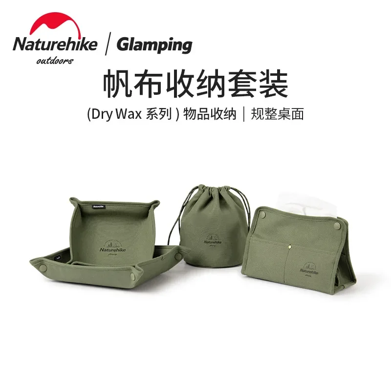 Naturehike-Waterproof Canvas Storage Bag, Item Storage, Antifouling Outdoor Camping, Household Dining Table Package