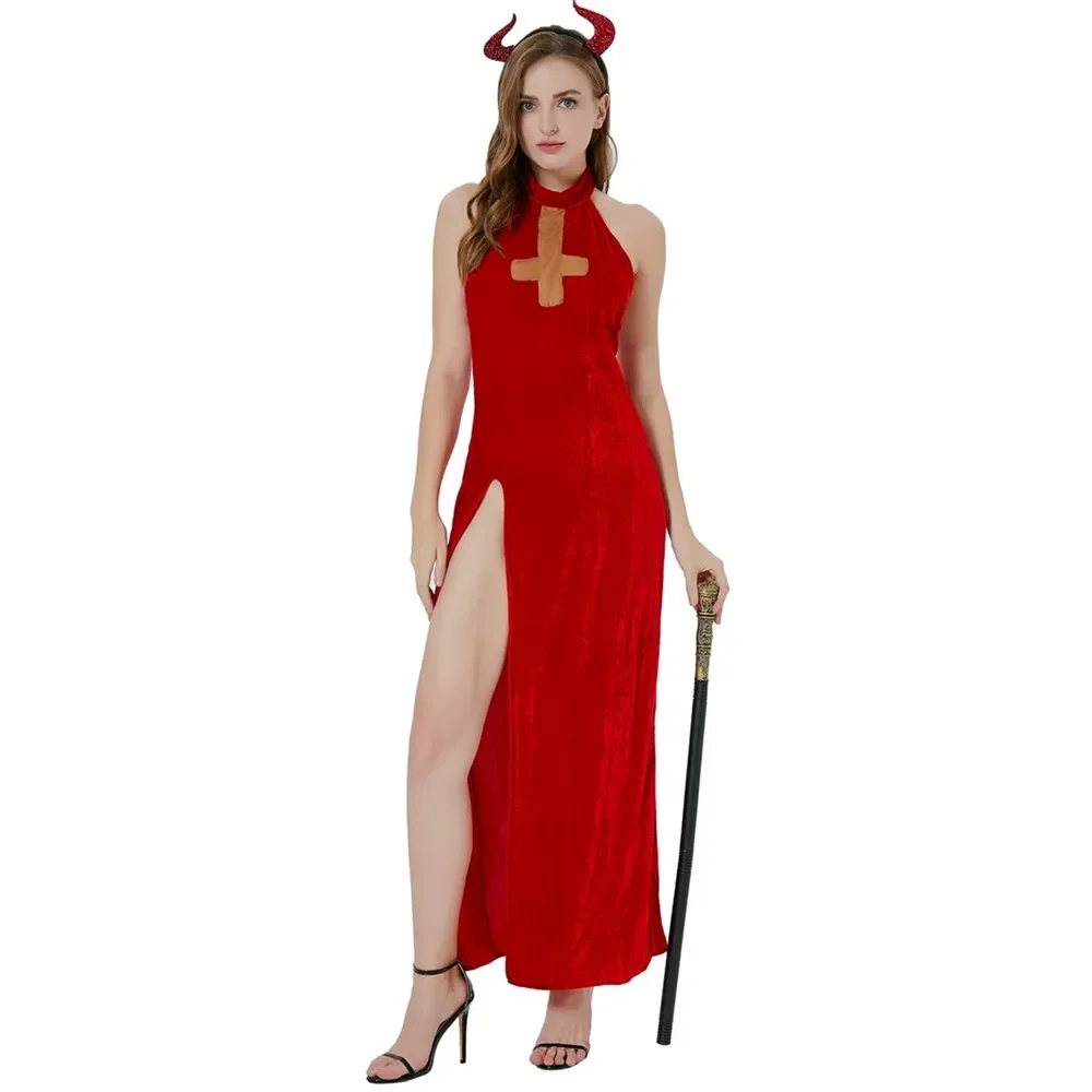 Halloween Volwassen Cosplay Sexy Duivel Vampier Vrouwen Kostuum