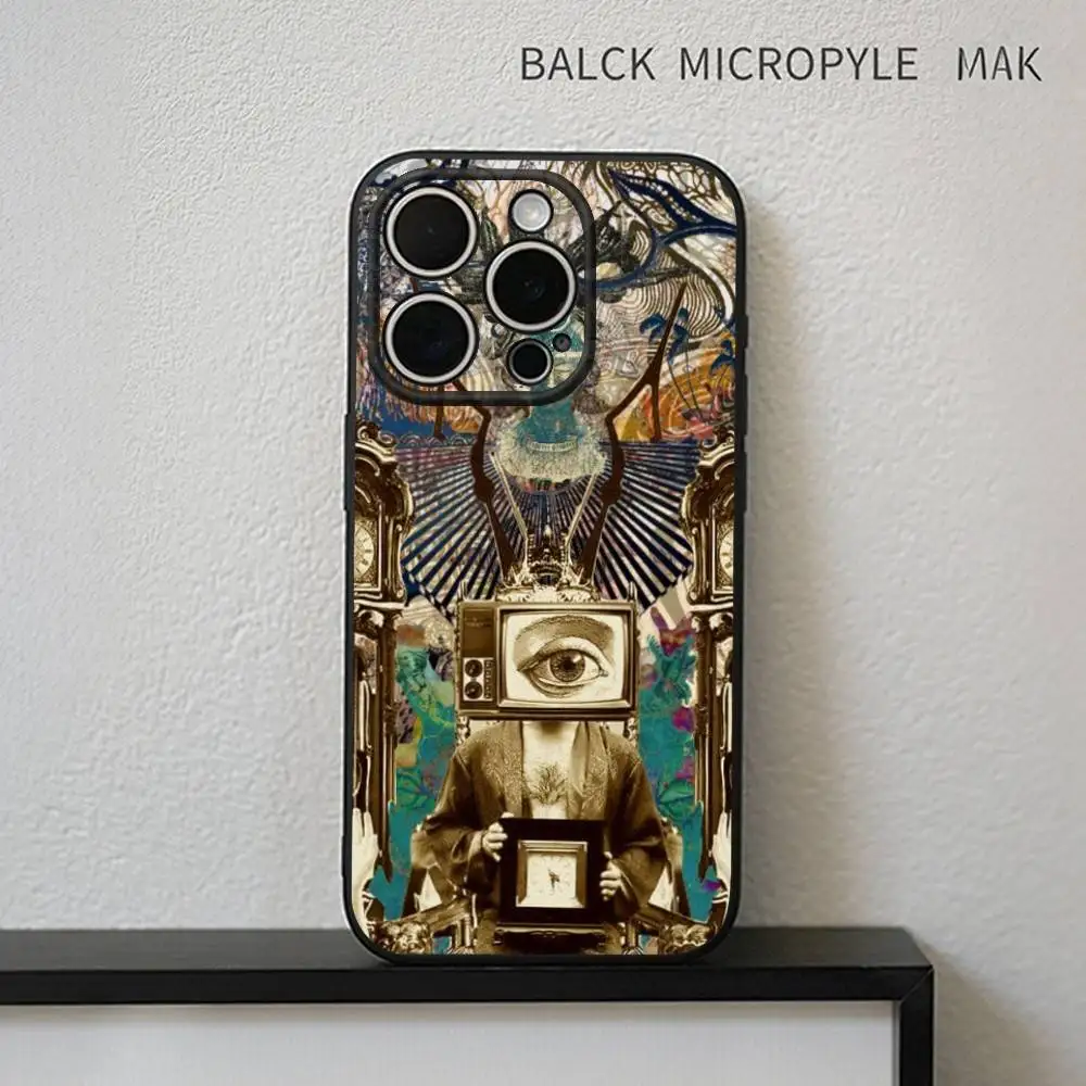 Klassieke Tool Band Lateralus Telefoonhoesje voor iPhone17,16,15,14,13,12,11 Plus, Pro Max Zachte Zwarte Cover