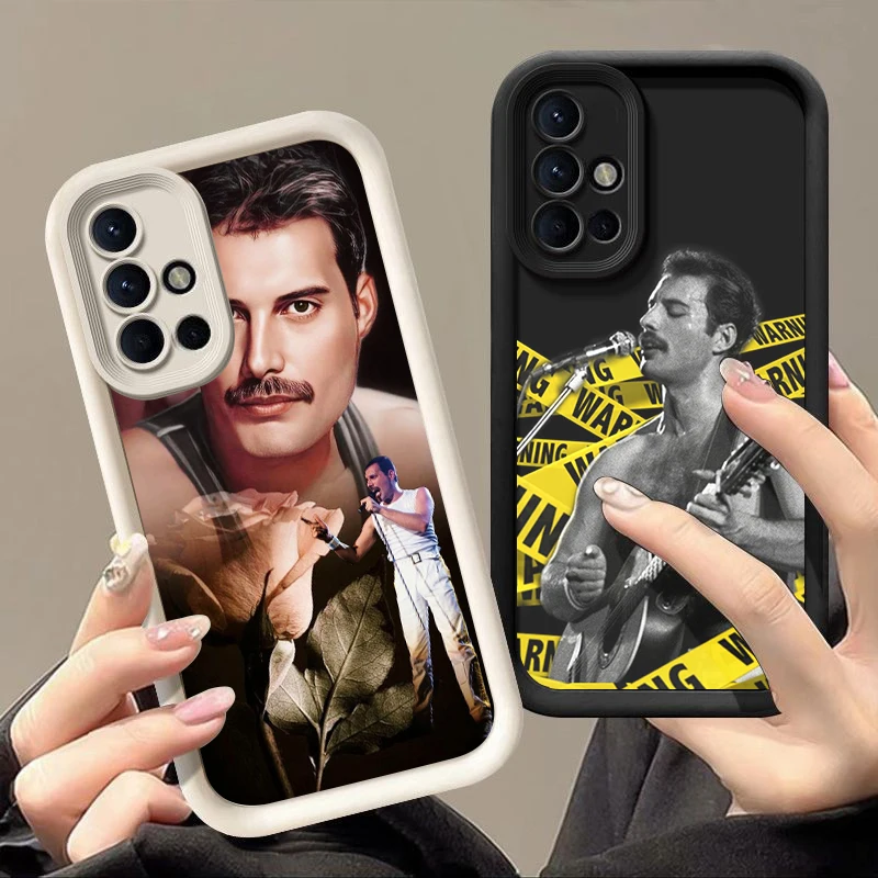 Freddie Mercury Queen Band Phone Case For Samsung Note 20 Ultra A03 Core A04 A05 S A01 A06 A20 A30 A50 M12 M13 M15 M34 5G M51