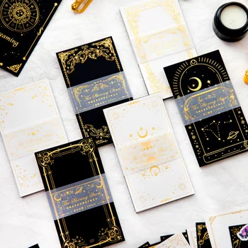 12 pz/lotto Memo pad materiale carta scintillante stella Junk Journal Scrapbooking carte di carta sfondo decorazione carta cancelleria