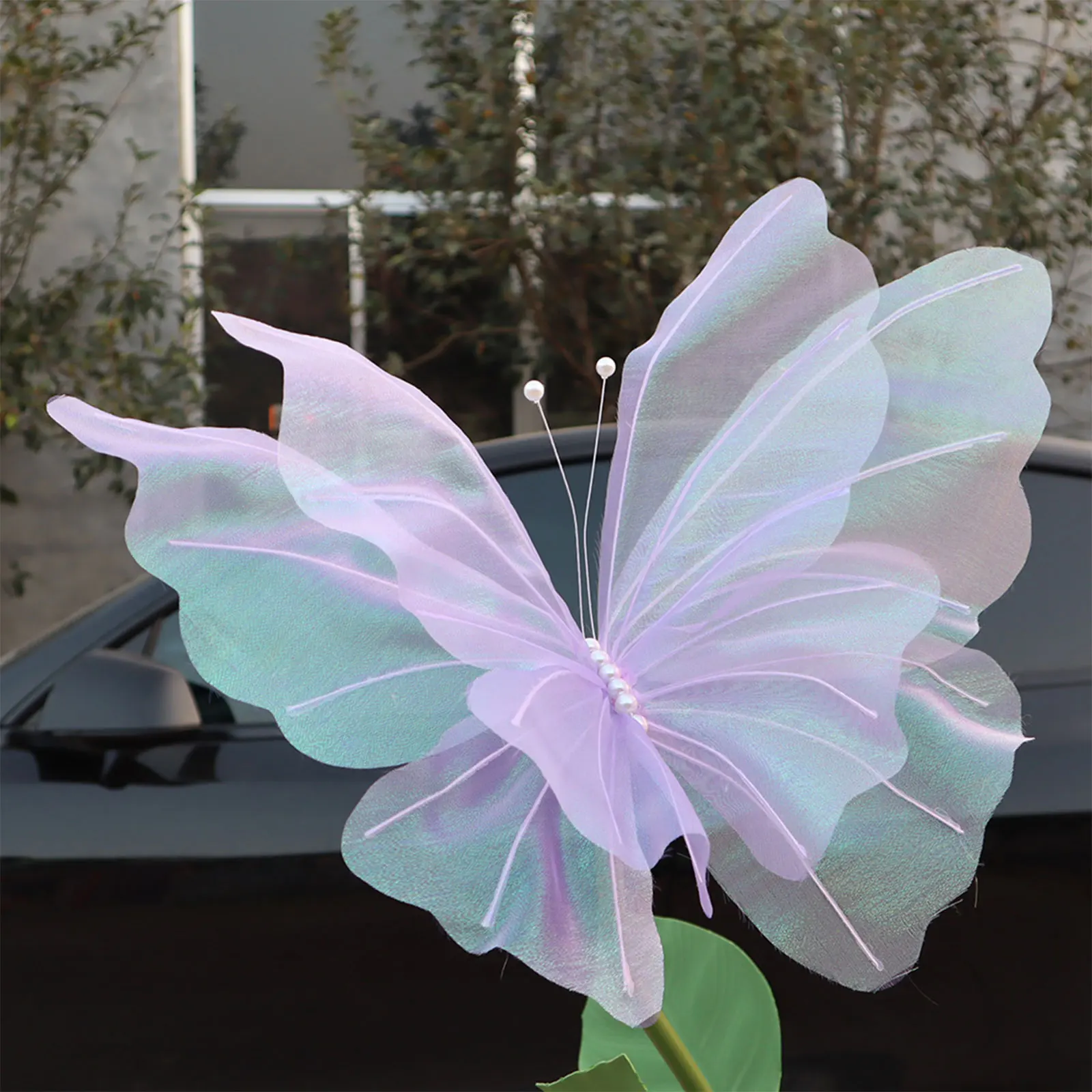 50cm Big Butterfly Wing for Garment Accessorie 3D Wedding Festival Decoration Large Hanging Gauze Fake Butterfly Valentines Day