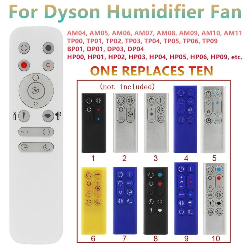 10 in 1 Remote Control for Dyson Humidifier Heating and Cooling Fan DP01 DP03 TP02 TP03 AM06 AM07 AM08 AM11 TP00 TP01