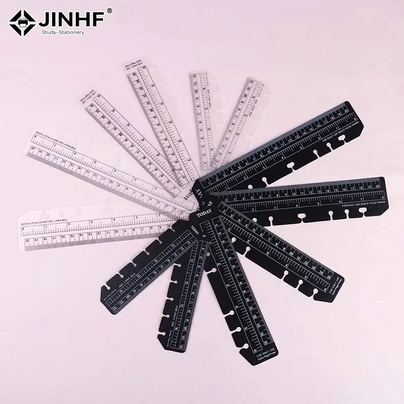 A5/A6/A7 6 Holes Ruler For Binder Planner Notebooks Office School Index Ruler Bookmark Notebooks Accessories