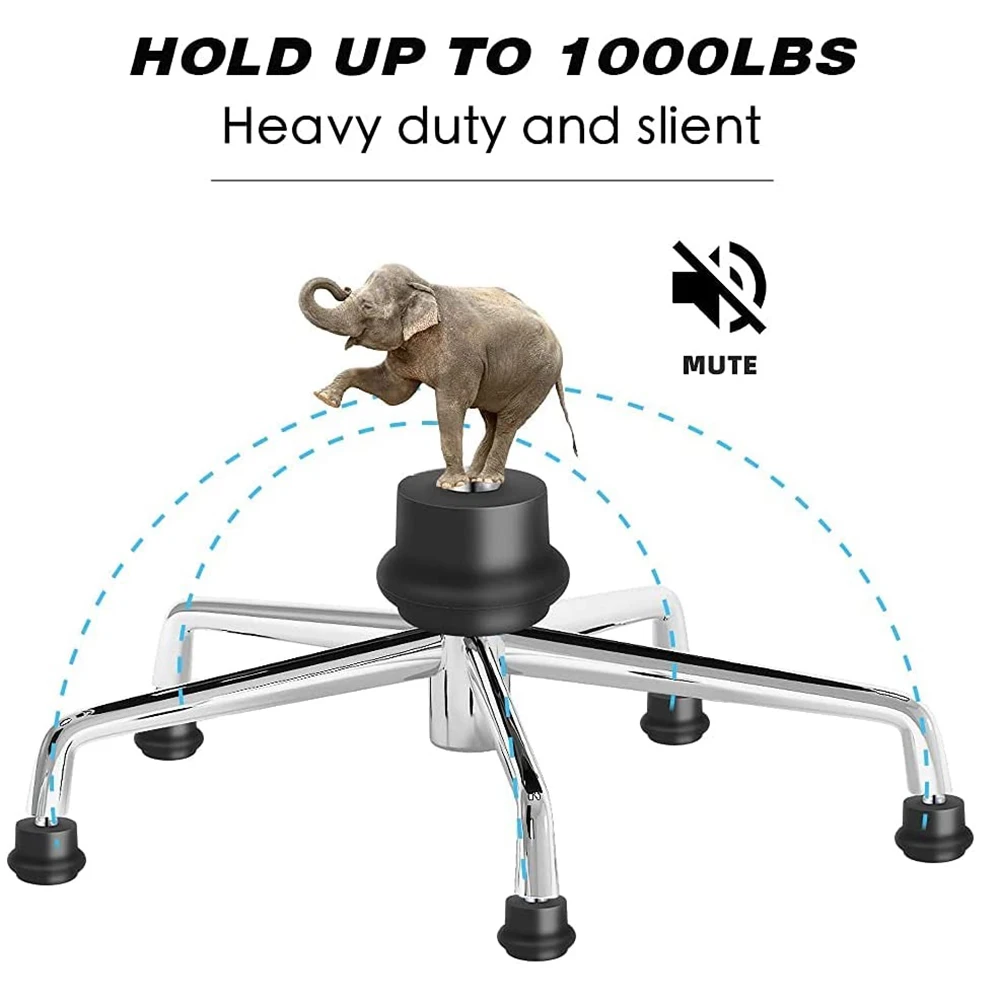 Cadeira de escritório Substituição Bell Glides, Stool Giratória Rodízio Rodas, Fixa Estacionária Rodízios, 5pcs