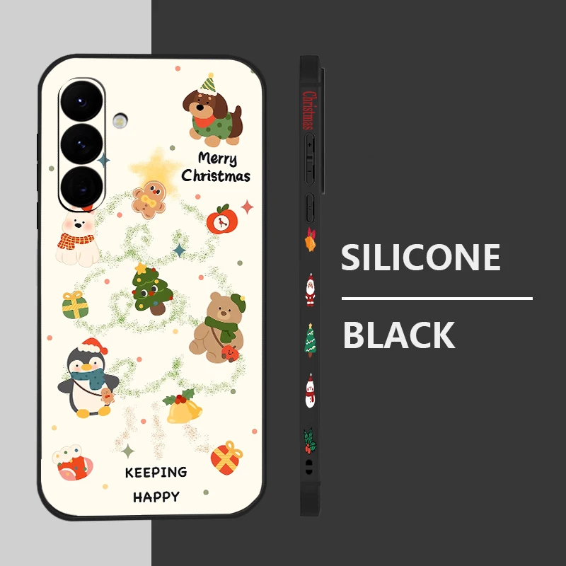 حافظة لهاتف سامسونج جالاكسي S25 S24 S21 FE S24 S22 S23 Ultra S22 Plus S25 Edge لطيف عيد ميلاد سعيد نمط غطاء الهاتف #3