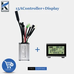 KT Electric Bicycle Controller with LED Display Brushless Motor Conversion Kit LCD Display Combination for Ebike 15A 6 Mosfets