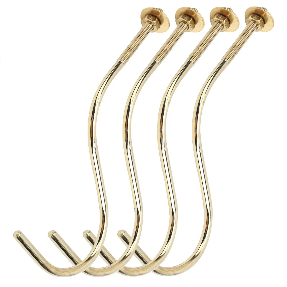 

4Pcs Gift Gold Billiards Hook Hook Hanger Galvanizing Table Edge Hook Holder Hanging Billiard accessories Game Room