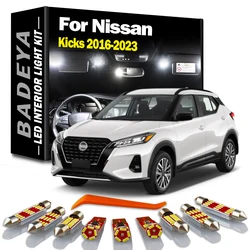 BADEYA 11Pcs LED Interior Vanity Mirror Reading Light Kit For Nissan Kicks 2016- 2019 2020 2021 2022 2023 Car Bulbs Accessories