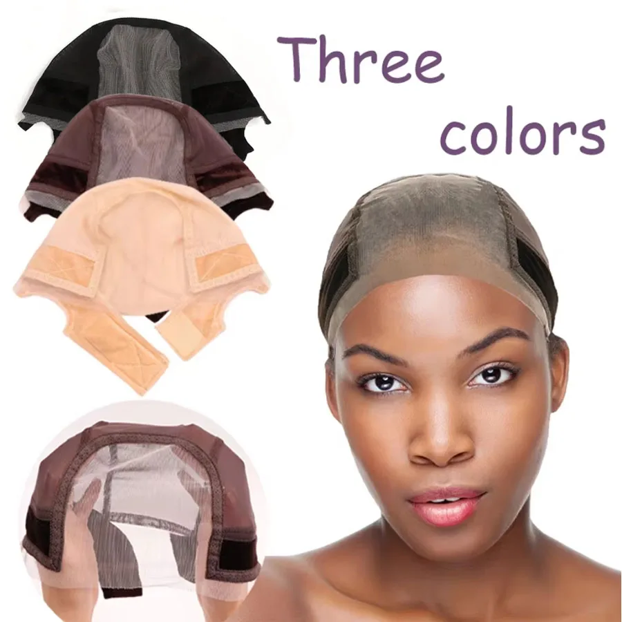 

Female Headband Wig Cap Hd Lace Wig Cap For Wig Making U Part Wig Caps With Adjustable Velvet Wig Grip To Wear Wig Nude Hair Net