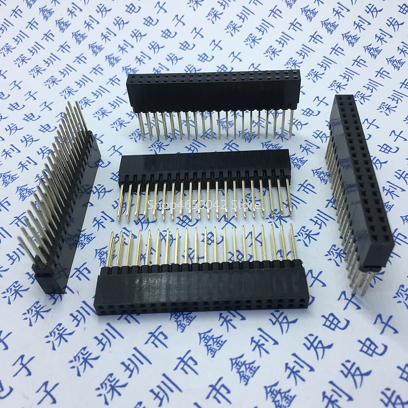 5PCS PC104 2x20 Pin Double Row Straight Female Pin Header 2.54MM Pitch Pin Long 12MM Strip Connector Socket 2*10/16/20/25/32 PIN