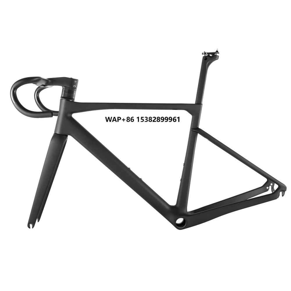 

T1000 Super Light Full Carbon Fiber Road Bicycle Frame 700C Rim Brake Aero Road Bike Carbon Frame With Integrated Handlebar