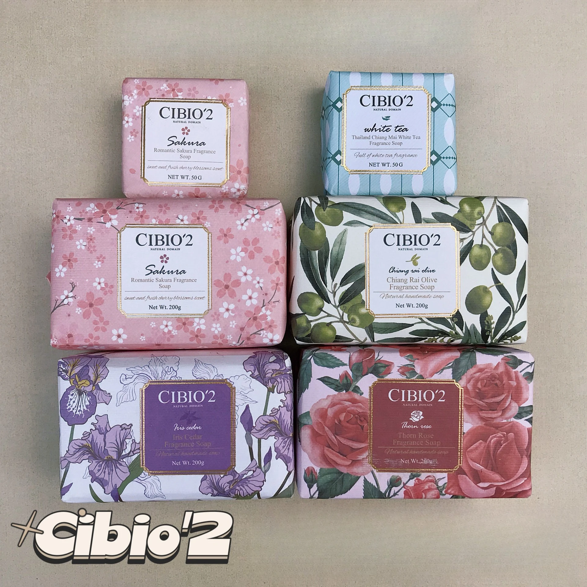 CIBIO2 Thai Handmade Soap, Long-Lasting Fragrance & Beautiful Design, Perfect Souvenir Gift