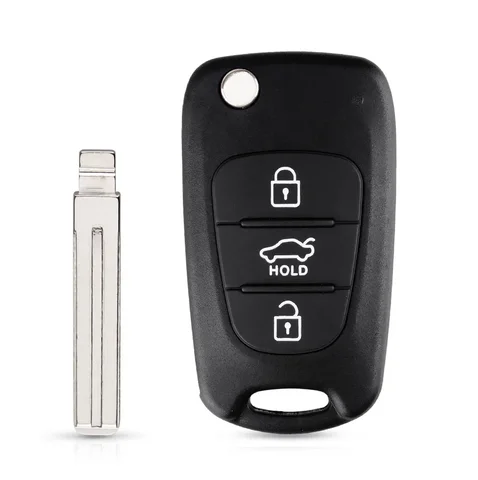 KEYYOU 10 шт. для Hyundai Elantra I30 IX35 Accent Solaris для Kia K2 K5 Sorento Sportage, корпус автомобильного ключа, 3 кнопки, откидной чехол для ключа