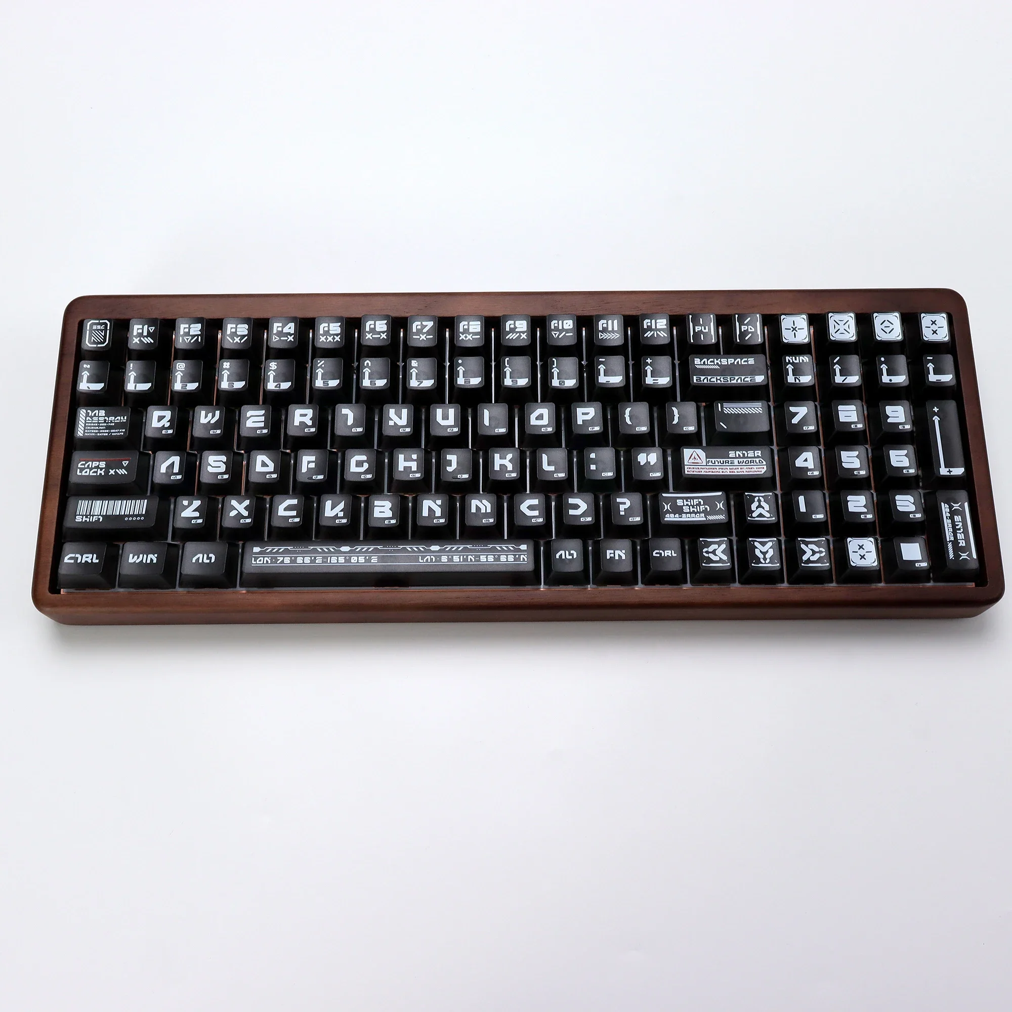 

KBDiy 137 Keys Mechanical Keyboard Keycaps PBT Energy Crisis Keycap Custom Cherry Profile for MX Switch F87 F108 F99 Pro ACE60