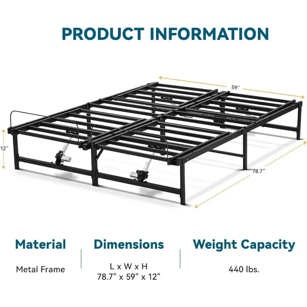 Queen Adjustable Bed Frame ,Beds Base with Remote Control,  Adjustable Beds Frames with Mattress Holder, Electric Bed Frame