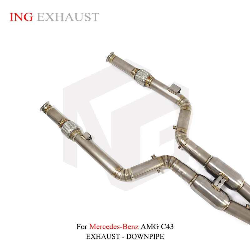 ING Car Accessories Catback Titanium Alloy for BENZ AMG C400 C450 C43 W205 20UP remote Valve Vehicle tools Performance Exhaust