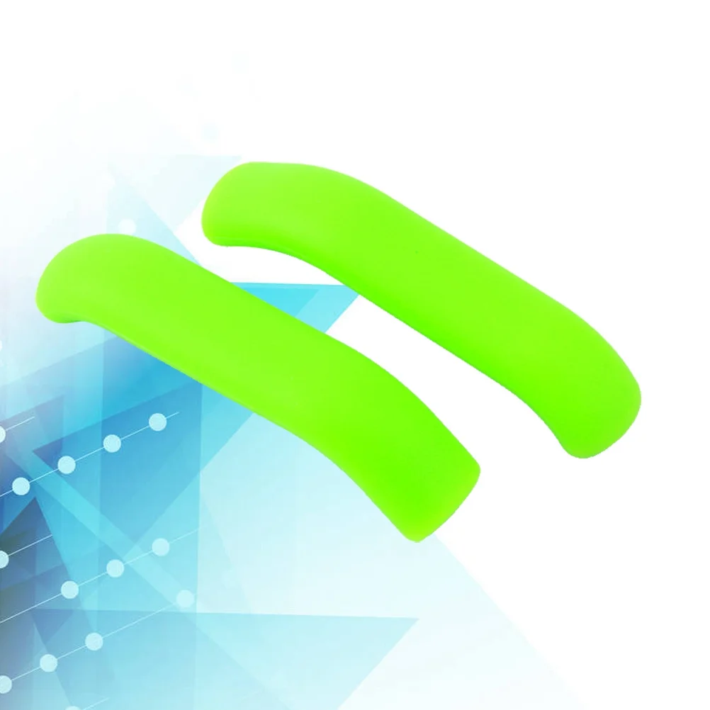 زوج واحد من مقابض مقود الدراجة من السيليكون غطاء فرامل واقي مريح وممتص للصدمات جبل أخضر