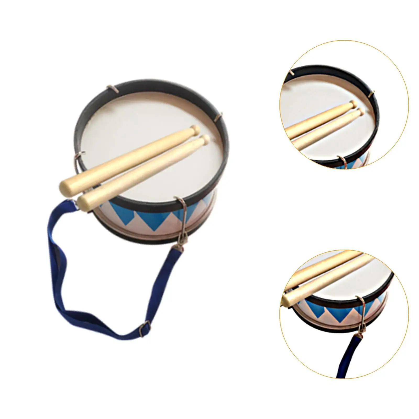 Snare Drum for Kids Drum Instrument Lightweight Kids Drum Set 2 Drumsticks Music Teaching Aids Percussion Instruments for School