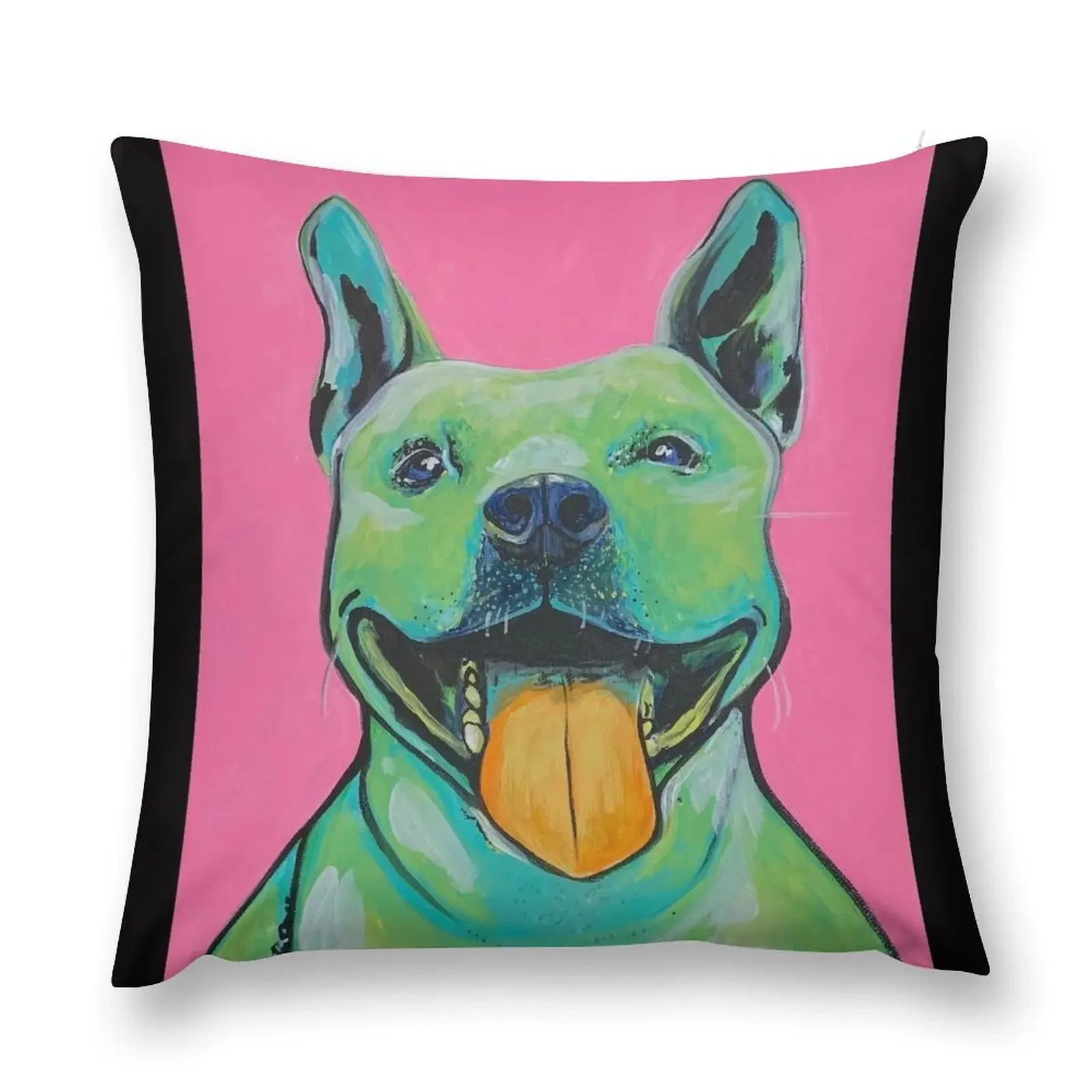 Pink Pop Art Pitbull Throw Pillow Decorative Cushion Couch Pillows pillow