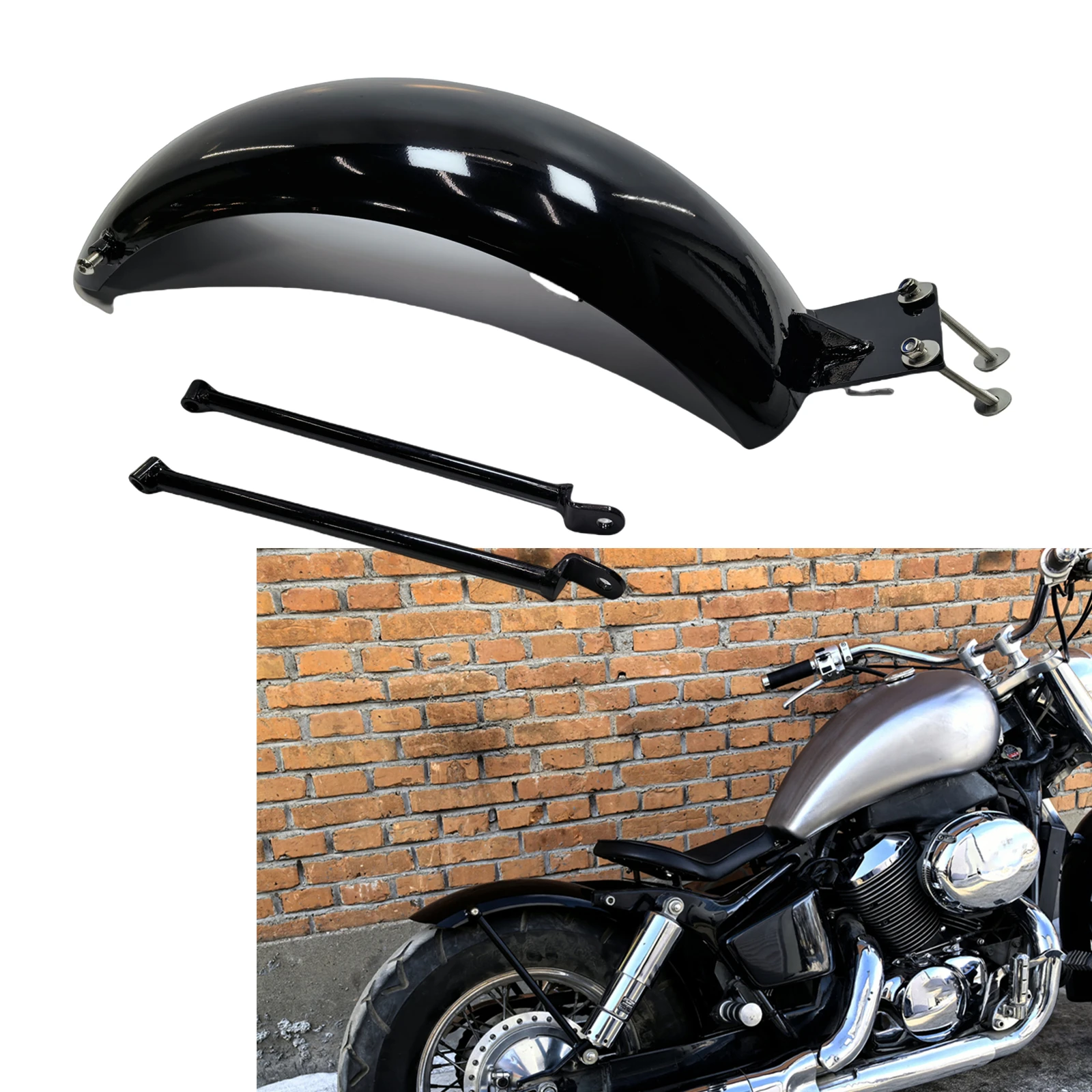 Pop For HONDA VT750 SHADOW ACE 750 SHADOW750 1997-2003 Motorcycle Rear Wheel Splasher Fender Splash Mud Guard Plate Mudguard Cov