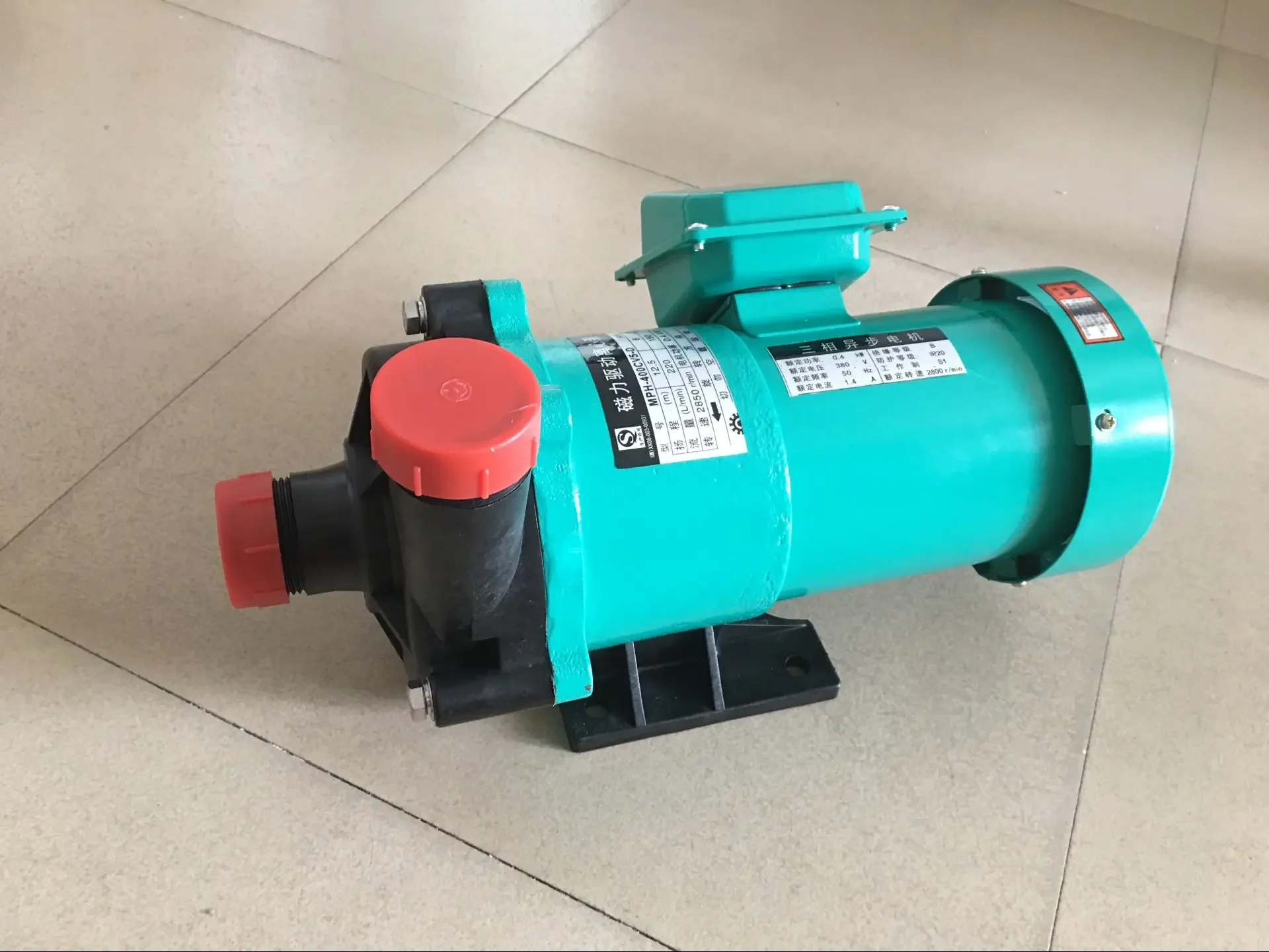 Pompa magnetica MPH-400CV5 pompa chimica resistente alla corrosione 0,4KW