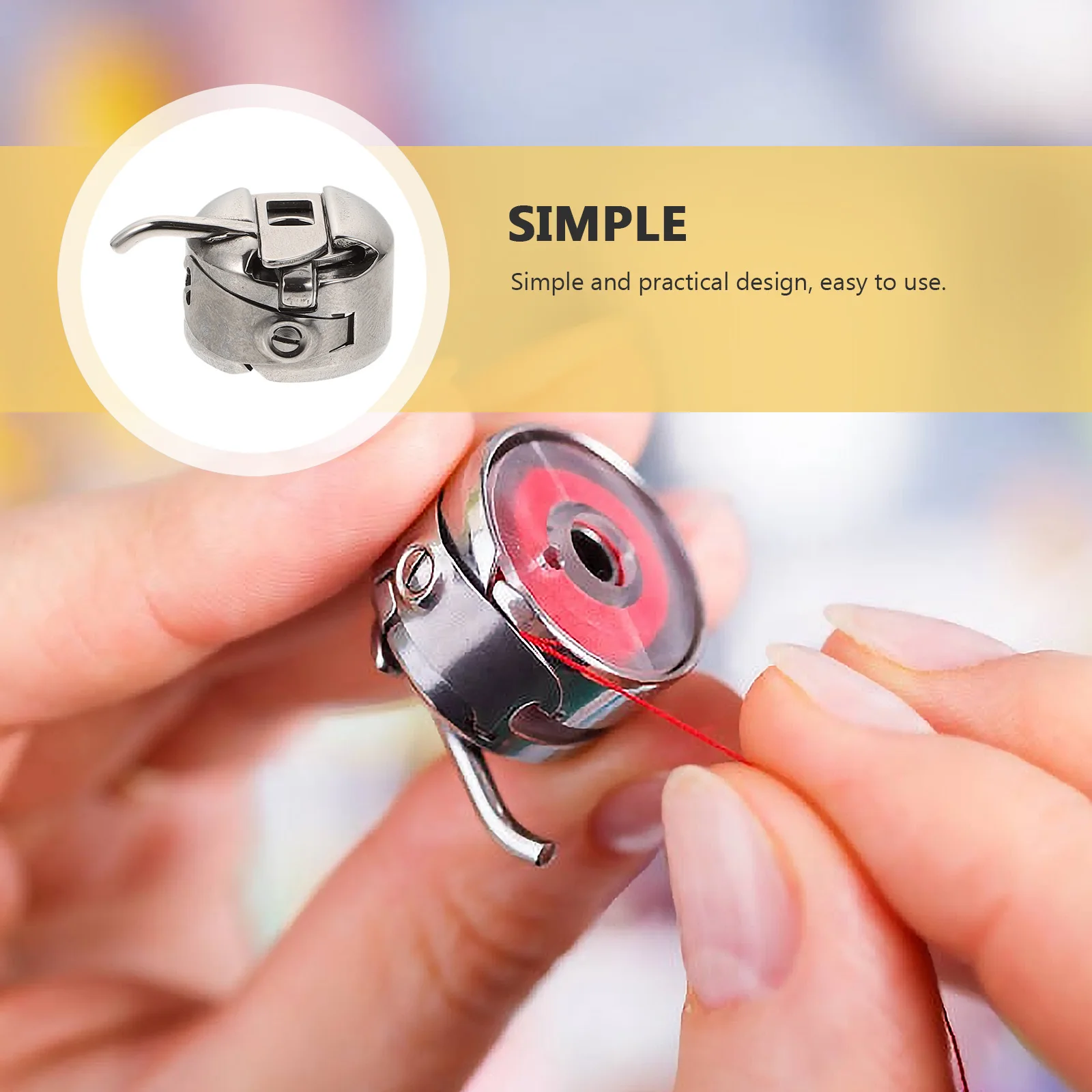 

3pcs Machine Bobbin Cases Silver Portable Durable Replacement Household Supplies Simple Accessories Industrial Sewing Parts