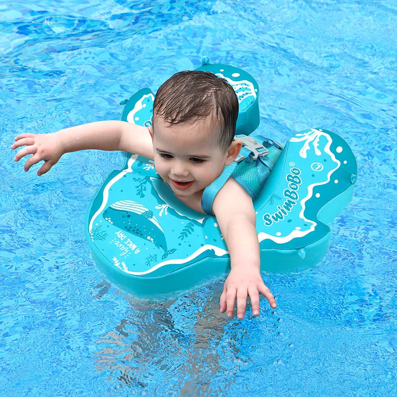 Kids Non-inflatable Swim Ring With Canopy Toddler Swimming Trainer Accessories Safety Pool Float Circle Bathing Buoyancy