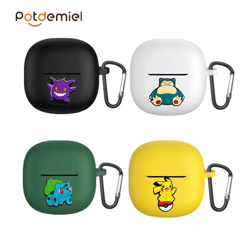 For Redmi Buds 6 Lite Potdemiel Pokemon Earphone Case Cover Silicone Wireless Earbuds Charging Box Protective Shell With Hook